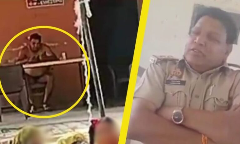 चौकी इंचार्ज ने थाने में महिलाओं के सामने बिना पैंट पहने कुर्सी पर बैठाया, वीडियो वायरल